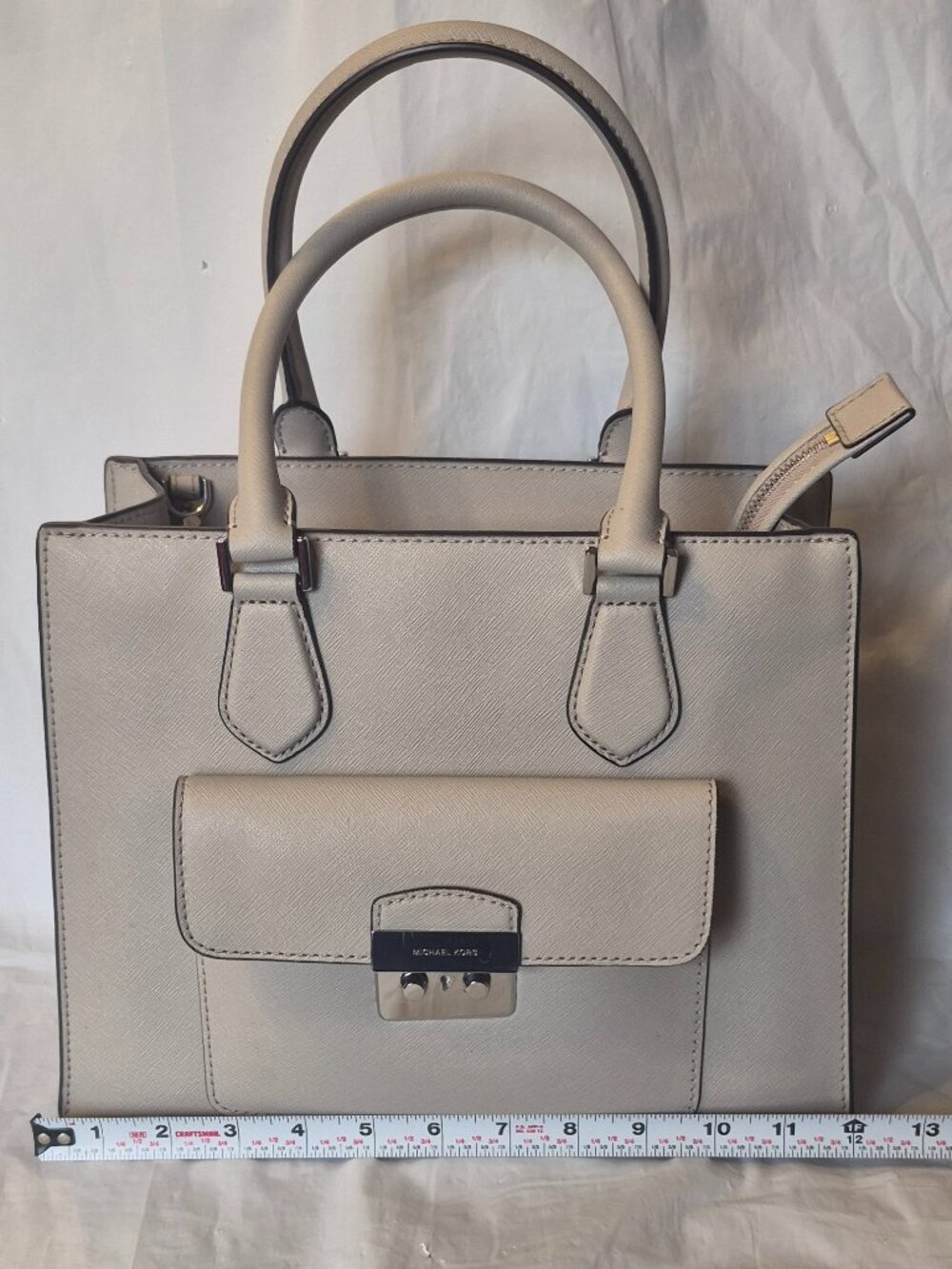 Micheal Kors Beige Bridgette Satchel Handbag - Picture 6 of 15
